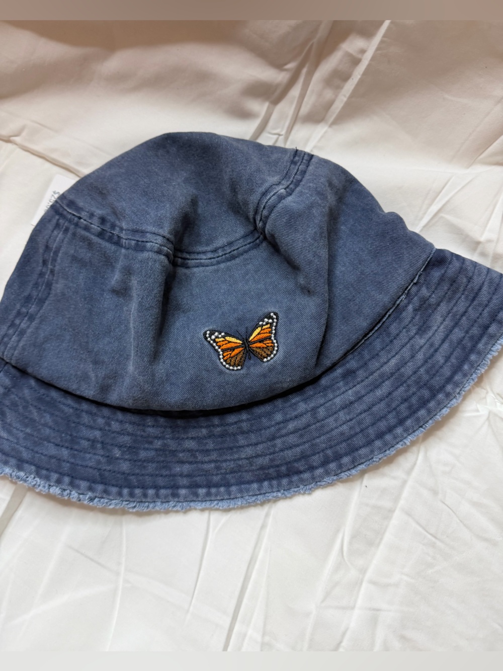 David and Young Blue Quilted Bucket Hat with Black Lining